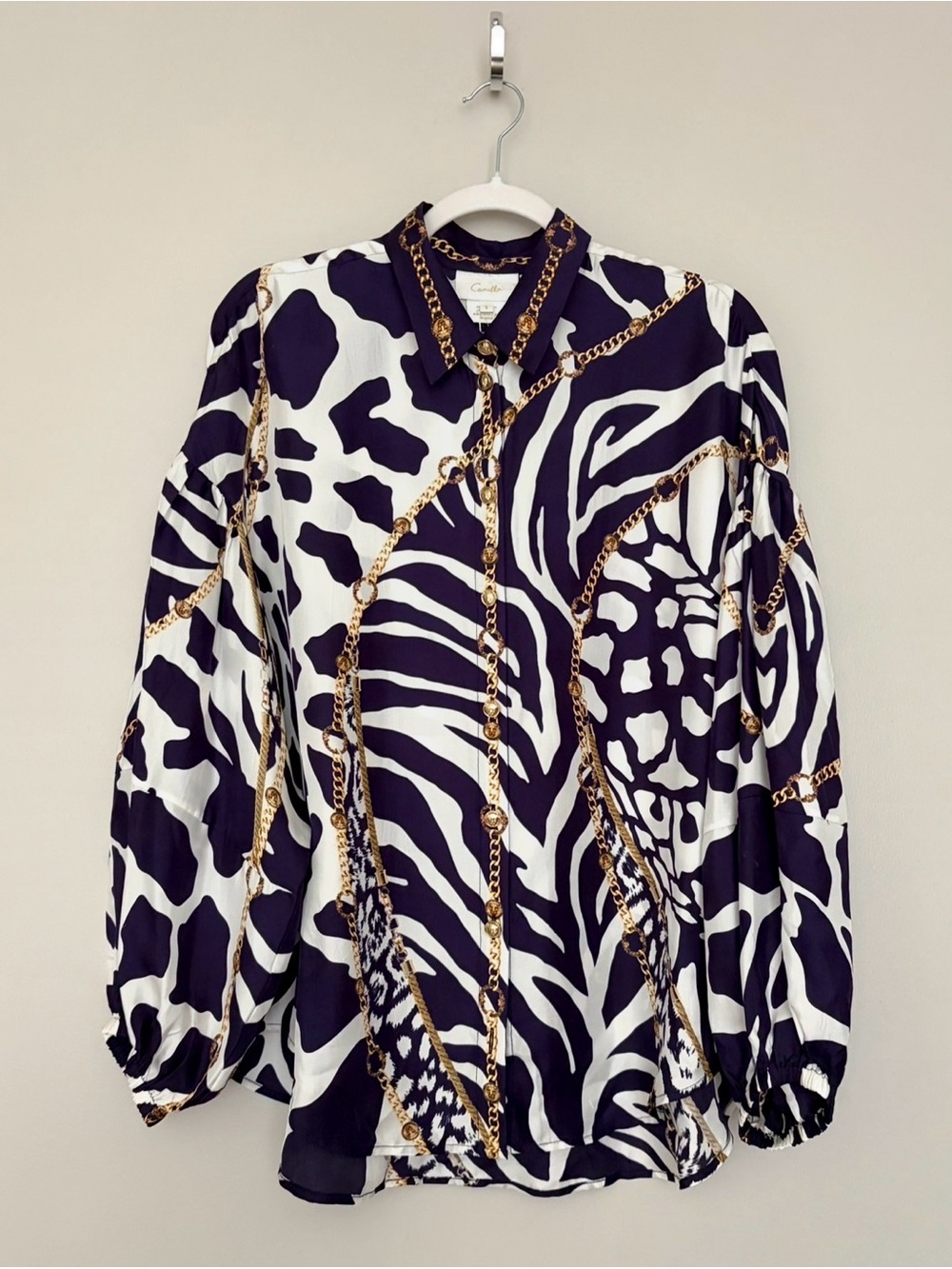 Camilla Printed Silk Shirt Blouse - NWT